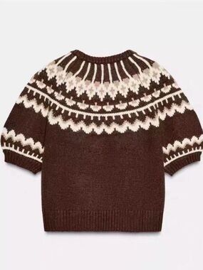 Zara Knitted Sweater Short Sleeve